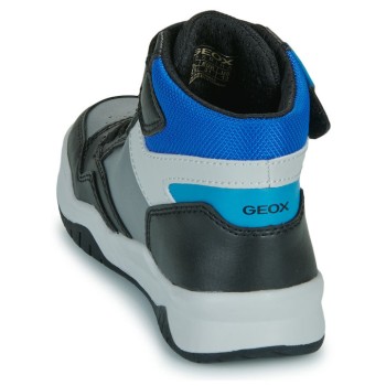 GEOX J PΕRΤΗ  ΠΑΙΔΙΚΑ SNEAKERS  ΑΝΑΤΟΜΙΚΑ ΜΑΥΡΑ  J367RF054FUC0043  